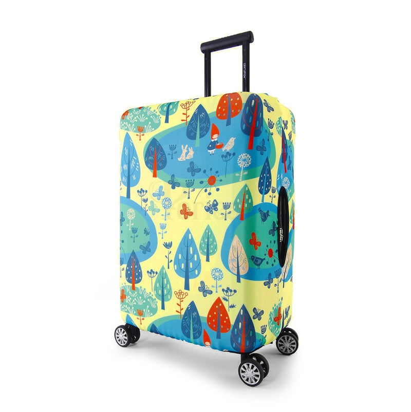 Luggage Cover - Yellow & Blue Woodland
