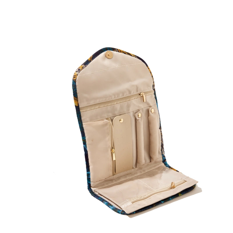 Cleo Folding Travel Jewelry Organizer - Floral Blush