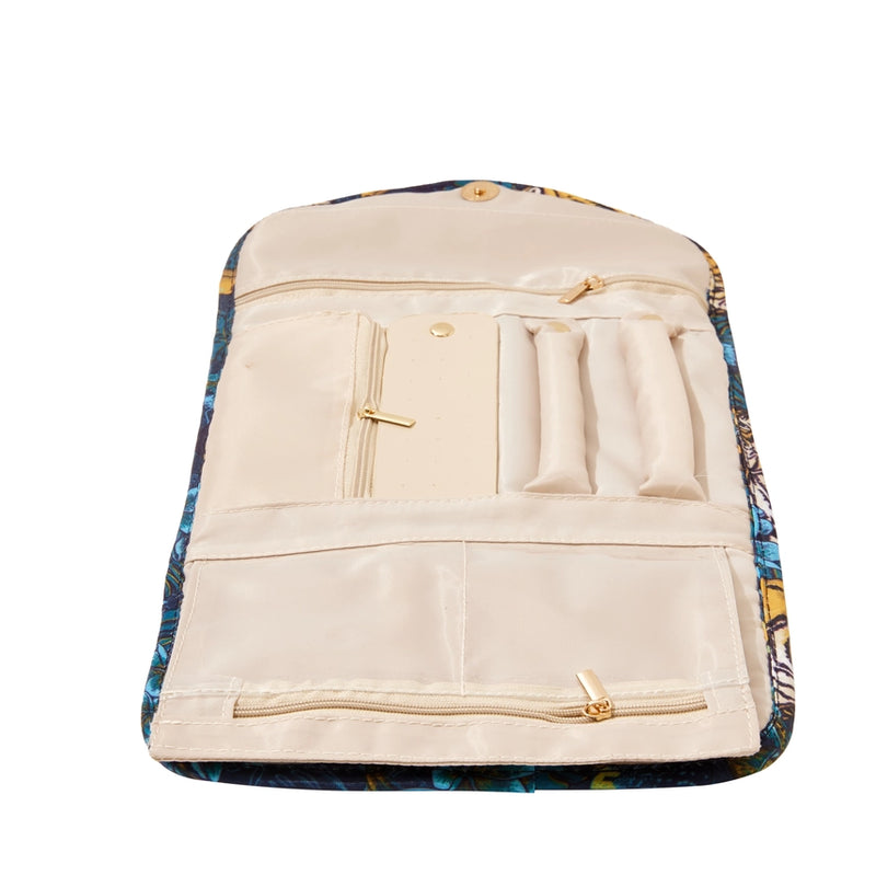 Cleo Folding Travel Jewelry Organizer -Floral Retro