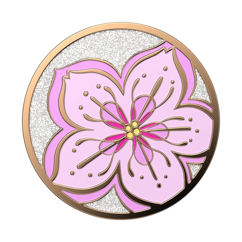 PopSockets Phone Grip - Enamel Glitter Cherry Blossom