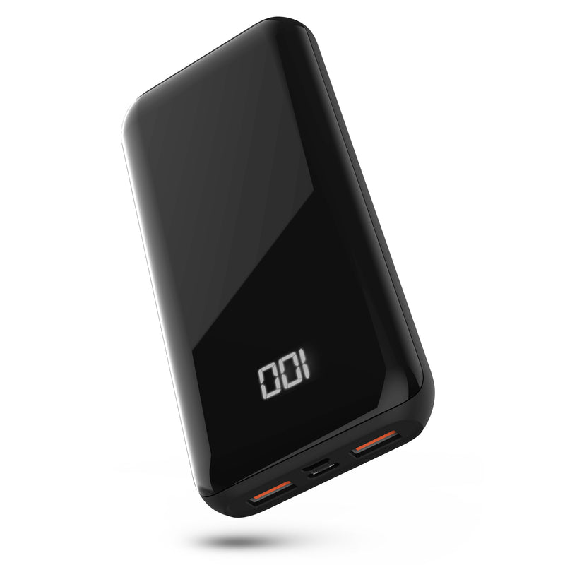 HyperGear 10000mAh Dual USB + USB-C Power Bank with Digital Battery Indicator