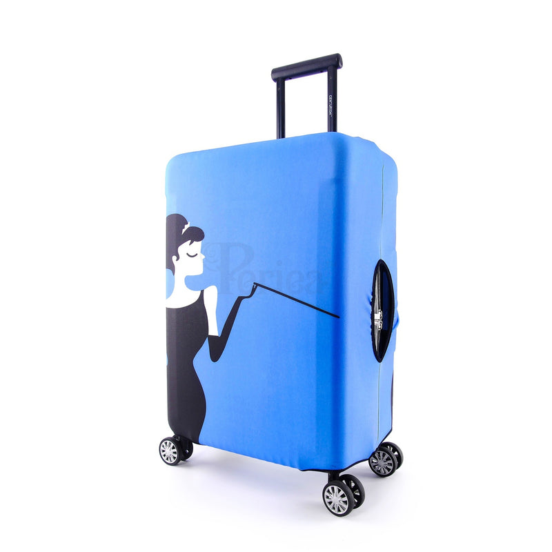Luggage Cover - Blue Lady Design