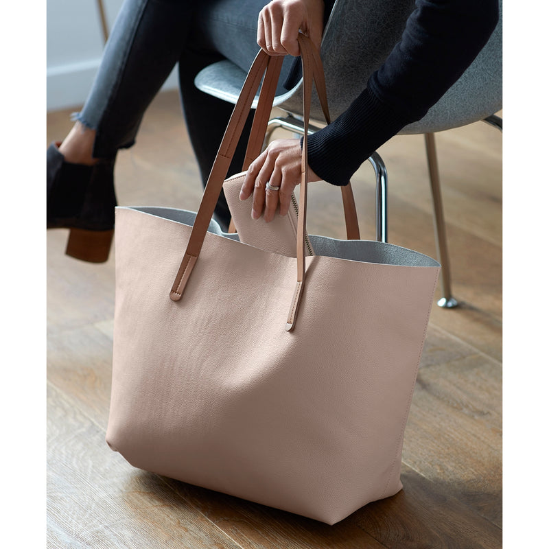 Vegan Leather Tote Bag - Green