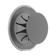 PopSockets Low-Pro MagSafe phone grip in Gunmetal with the circular grip extended, angled view.