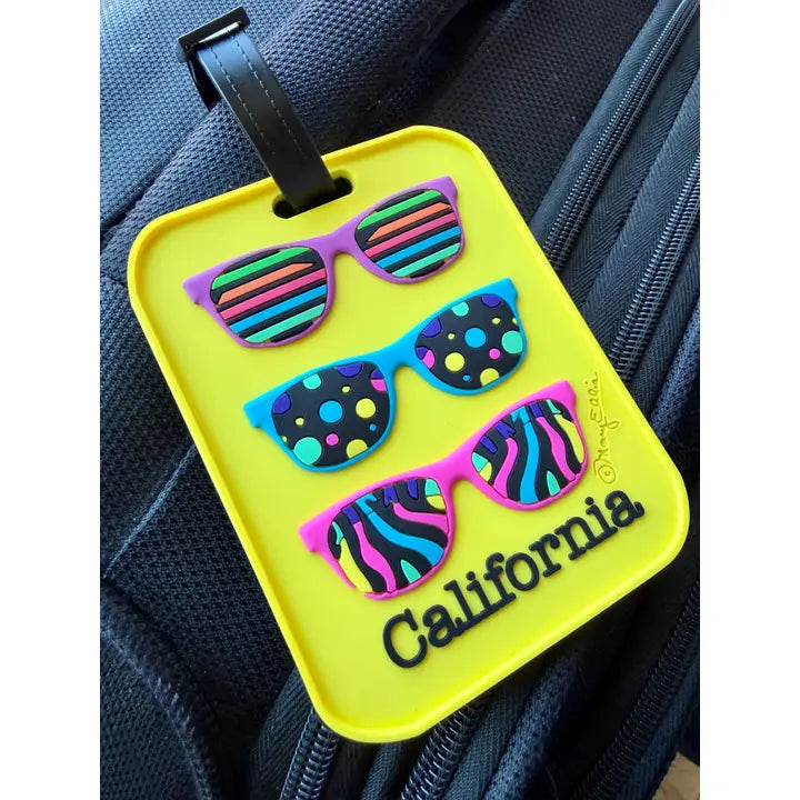 California Sunglasses Luggage Tag | 3-D Souvenir Bag Tag