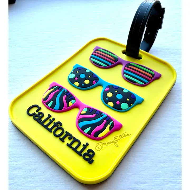 California Sunglasses Luggage Tag | 3-D Souvenir Bag Tag