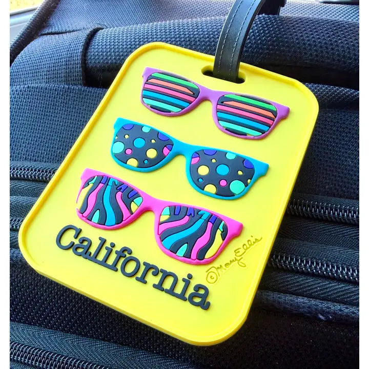 California Sunglasses Luggage Tag | 3-D Souvenir Bag Tag