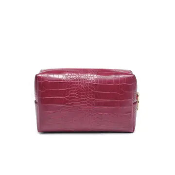 Croc Chic Vegan Leather Cosmetic & Travel Organizer Pouch