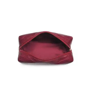 Croc Chic Vegan Leather Cosmetic & Travel Organizer Pouch