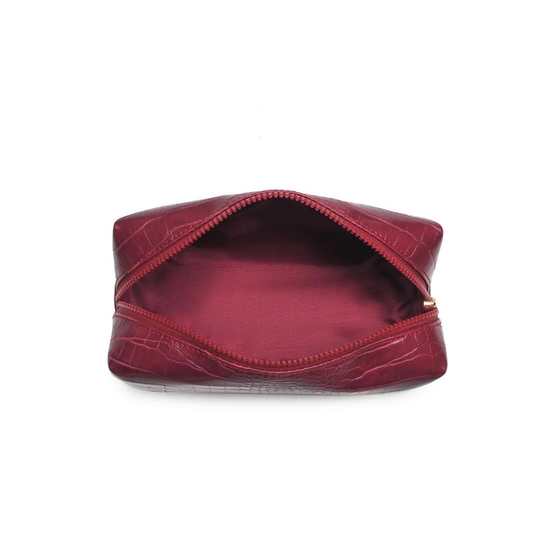 Croc Chic Vegan Leather Cosmetic & Travel Organizer Pouch
