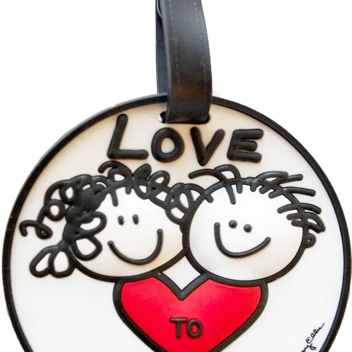Love To Travel Luggage Tag | 3-D Cute Bag Tag
