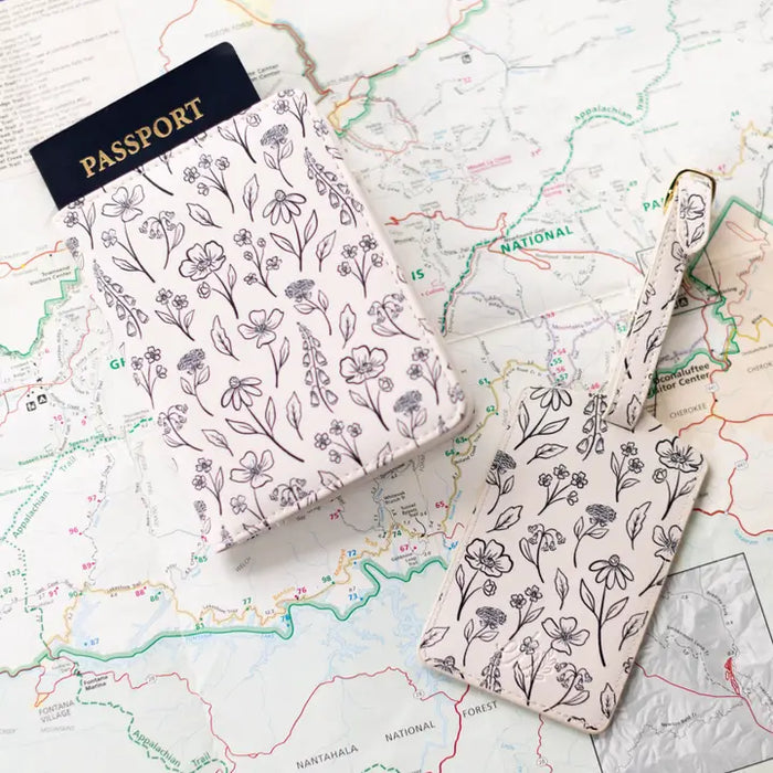 Pressed Floral Passport Cover