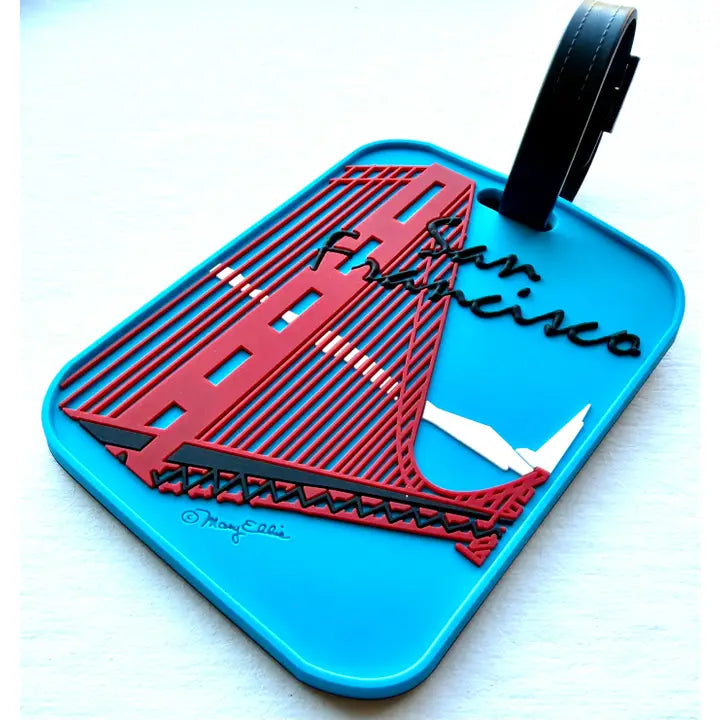 San Francisco Golden Gate Bridge Luggage Tag | 3-D SF Souvenir Bag Tag