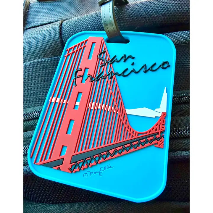 San Francisco Golden Gate Bridge Luggage Tag | 3-D SF Souvenir Bag Tag