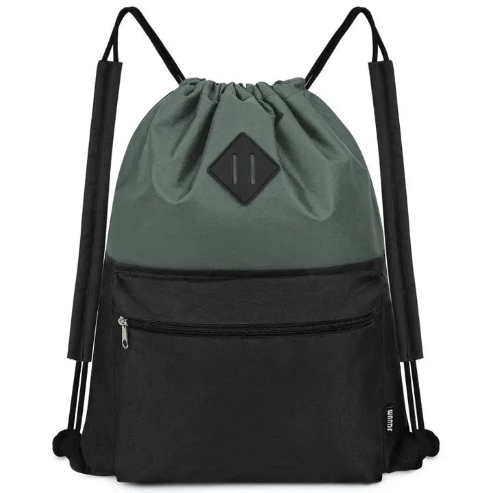 Water-Resistant Drawstring Backpack with Padded Shoulder Straps