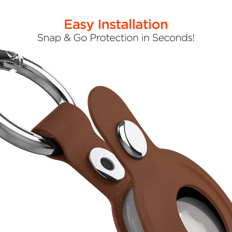 Hypergear AirCover Vegan Leather Keyring for AirTag