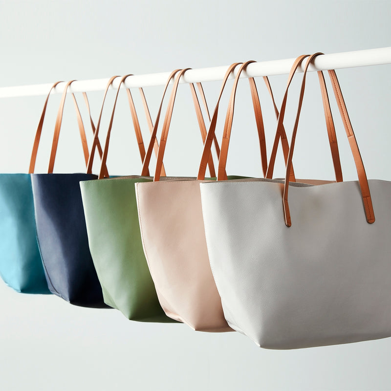 Vegan Leather Tote Bag - Green