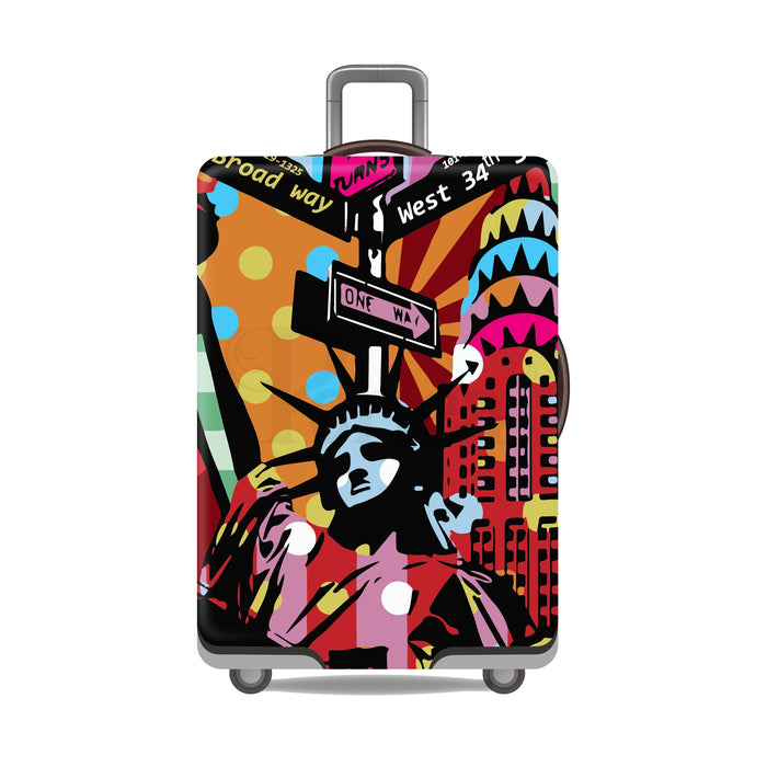 Luggage Cover - Pop Art Statue of Liberty Design